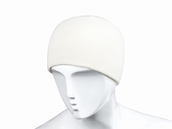 Чоловіча трикотажна шапка біні біла Київ - фото 1