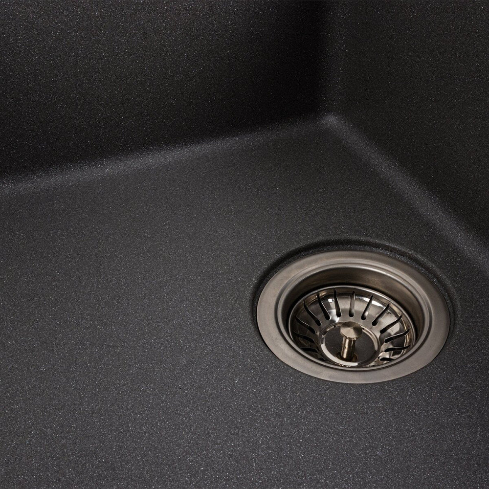 VALESO Гранітна мийка для кухні VALESO 6250 ZIRKONE матовий Сірий мусон Коломия - фото 3