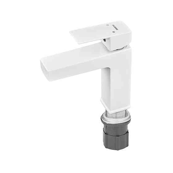 Смеситель для раковины Plamix Kubus-001 SET белый с подводкой (PM0671) Харьков
