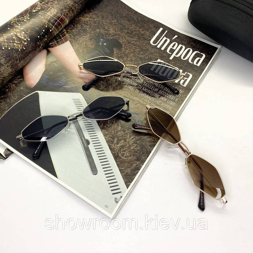 Жіночі модні сонцезахисні окуляри Elegance (002) gold Київ - фото 4