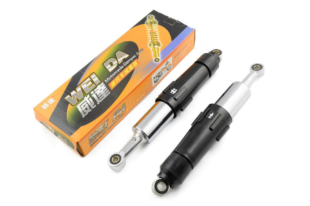 Амортизатори (пара) мопед Дельта 34 см, з перемикачем 1-2 чол. (чорні) Мукачево - фото 1