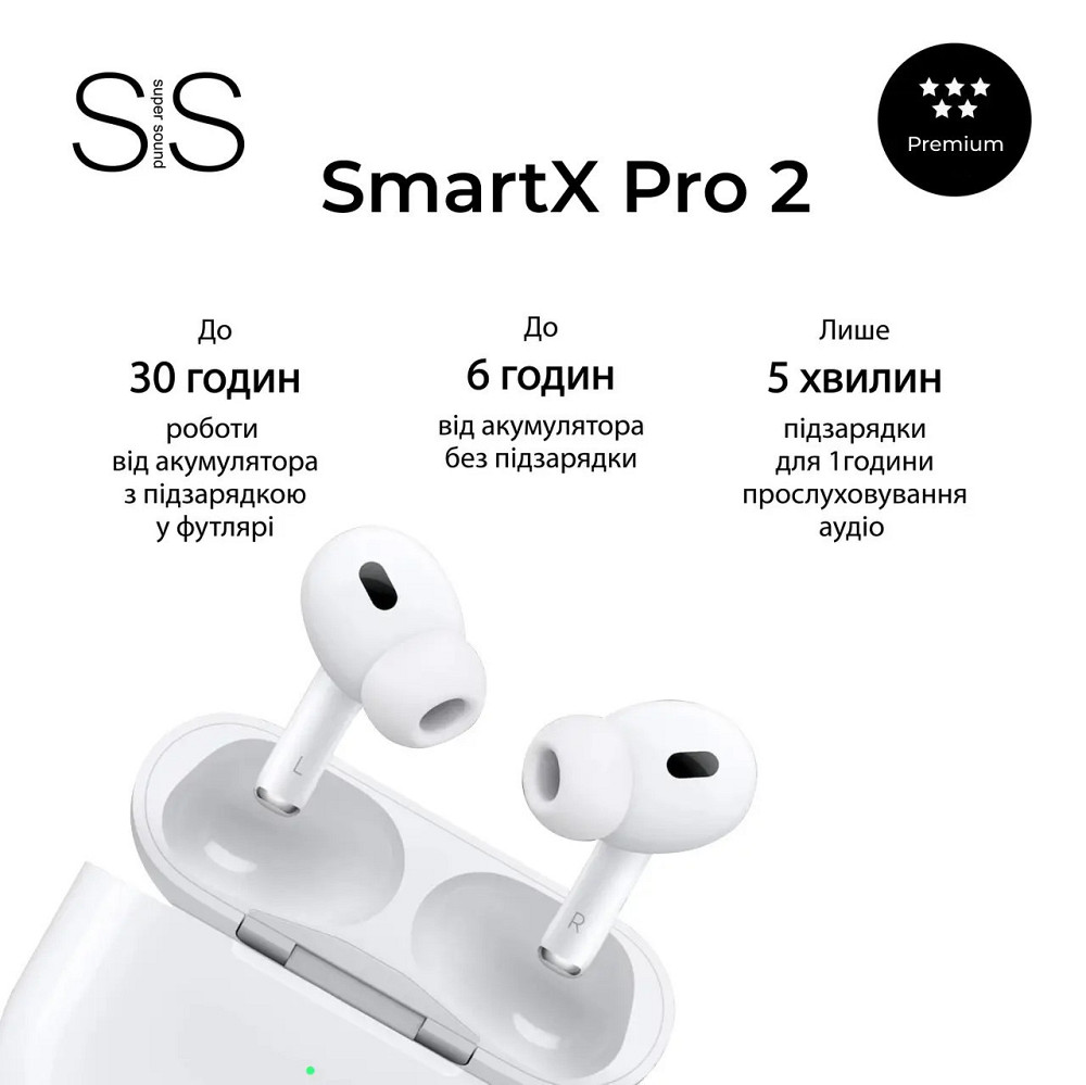 Безпровідні навушники SmartX Pro 2 з мікрофоном Київ - фото 4