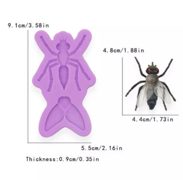 Молд силиконовый Муха 91 на 55 мм Киев - изображение 3