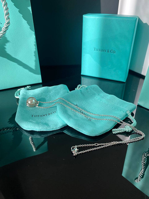 Тиффани подвеска с жемчугом / посеребрение / упакована в мешочек Tiffany Одесса - изображение 2