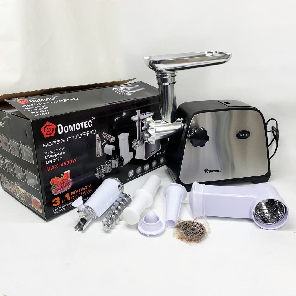 Мясорубка 3в1 мясорубка для дома Domotec MS-2027 4500Вт, Электрические мясорубки кухонные QI-41 Львов - изображение 9