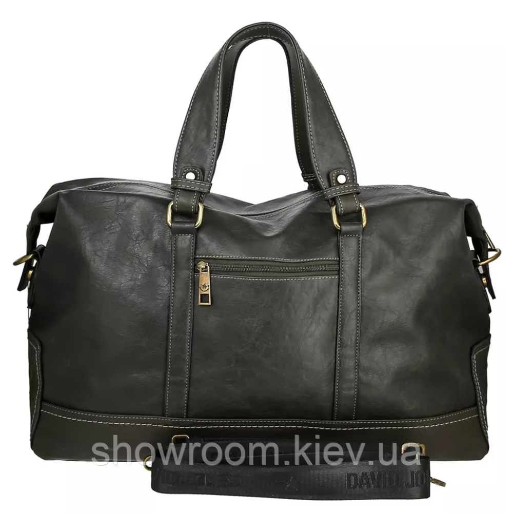 Чоловіча дорожна сумка саквояж David Jones (7920) сіра Київ - фото 7