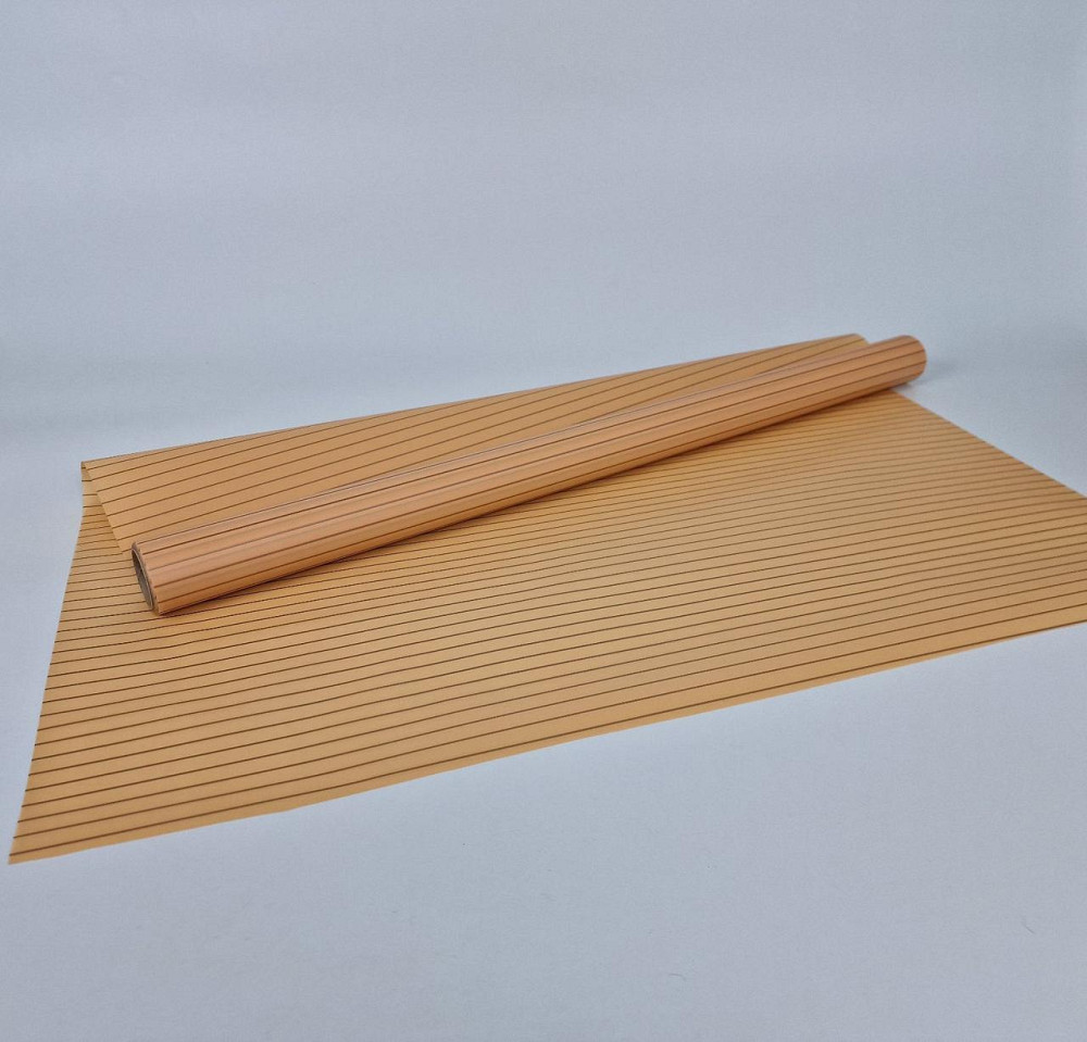 Рулон 10 м тонований матовий з рис. "Золоті смужки" (7) плівка для квітів (h660) No 1 ПЕРСИК (1 шт.) Харків - фото 1