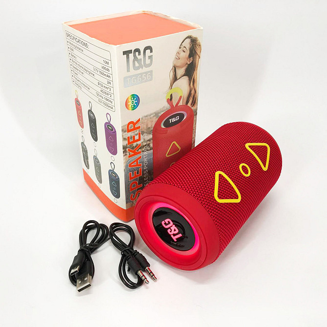 Колонка блютуз светящаяся TG656, Беспроводная колонка переносная громкая, Блютуз-колонка VA-503 с usb-портом Киев - изображение 6