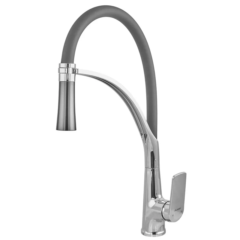 Змішувач для кухні Plamix Lucas-017 SET CHROME REFL.Grey з підведенням   ( PM0715 ) 30524 Харьков - изображение 1