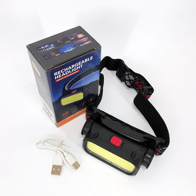 риболовлі та полювання BL-008+COB (white+red), Ліхтар на лоб із датчиком руху, Водонепроникний ліхтарик QJ-56 Львів - фото 4