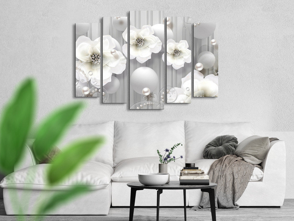 Модульна картина у вітальню / спальню Абстракція Квіти Art-461_5 ( 80х118см ) Київ - фото 2