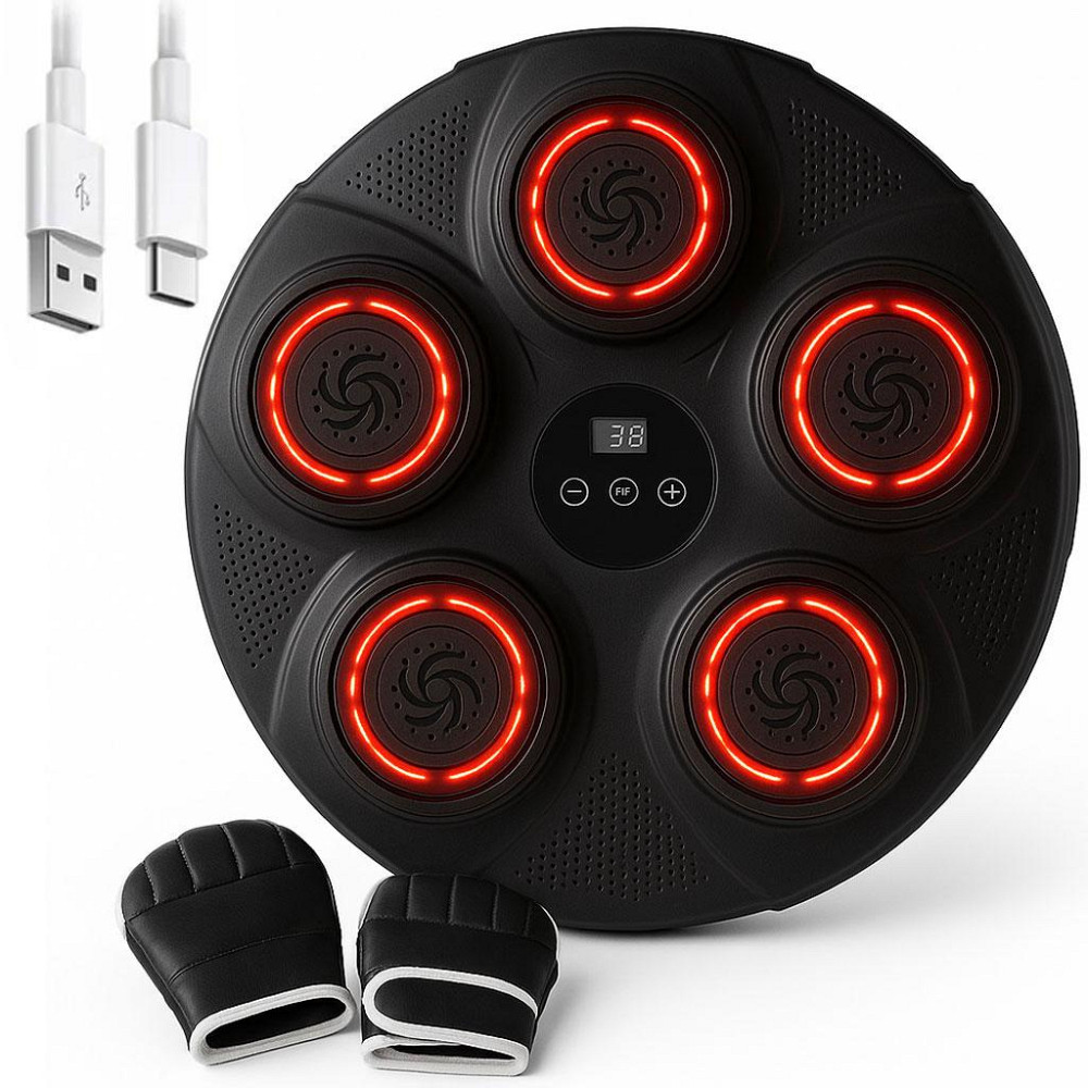 Музична боксерська мішень з рукавичками та USB / Музична груша для боксу / Тренажер для боксу з музикою Київ - фото 1