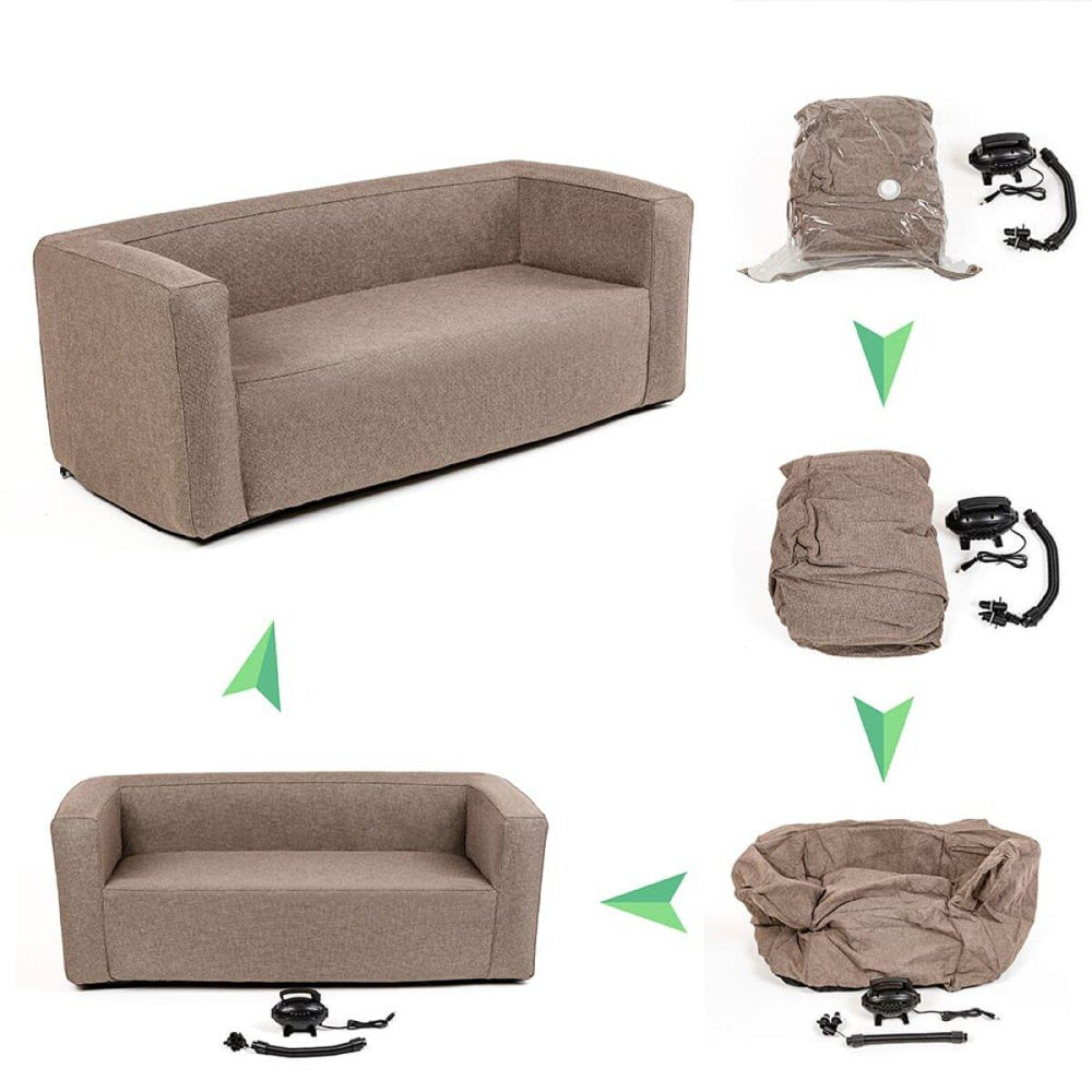 Надувной комплект: диван и кресло, коричневый Киев - изображение 8