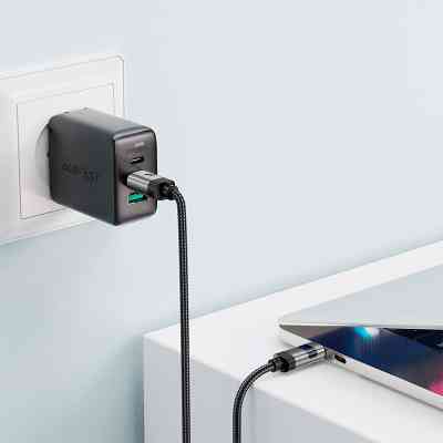 Дата кабель USB-C to USB-C 1.2m 60W digital display C15-03 Black Acefast (6974316283720) Винница