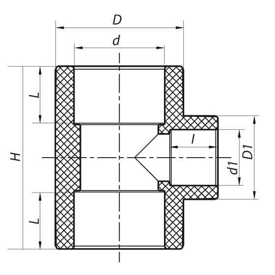 Трійник редукційний 25x20x25 PPR Koer K0041.PRO (KP0050) Київ