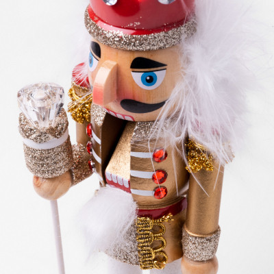 Новогодняя фигурка Novogod`ko Щелкунчик 25 см Дерево Золото (974680) Винница - изображение 2