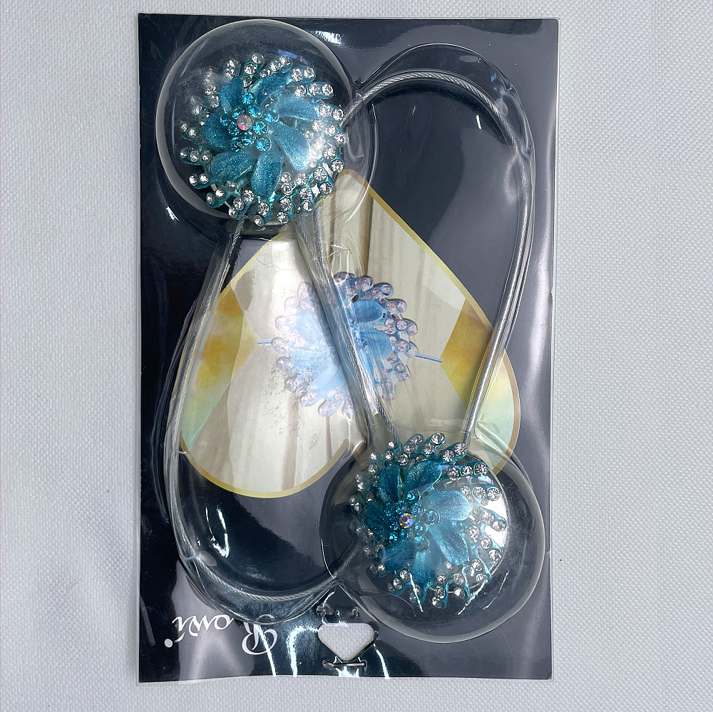 Магніти для штор та гардин "Flowers" набір 2 шт Блакитний (81-216) Київ - фото 8