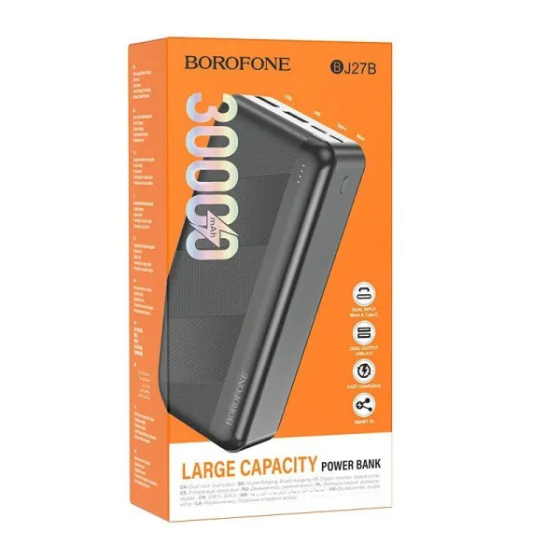 Универсальная мобильная батарея Borofone BJ27B Pindar 10.5W 30000mAh (Черный) Винница