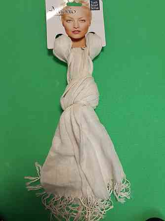 Шарф женский молочного цвета - размер шарфа приблизительно 170*65см, 100% полиэстер Киев