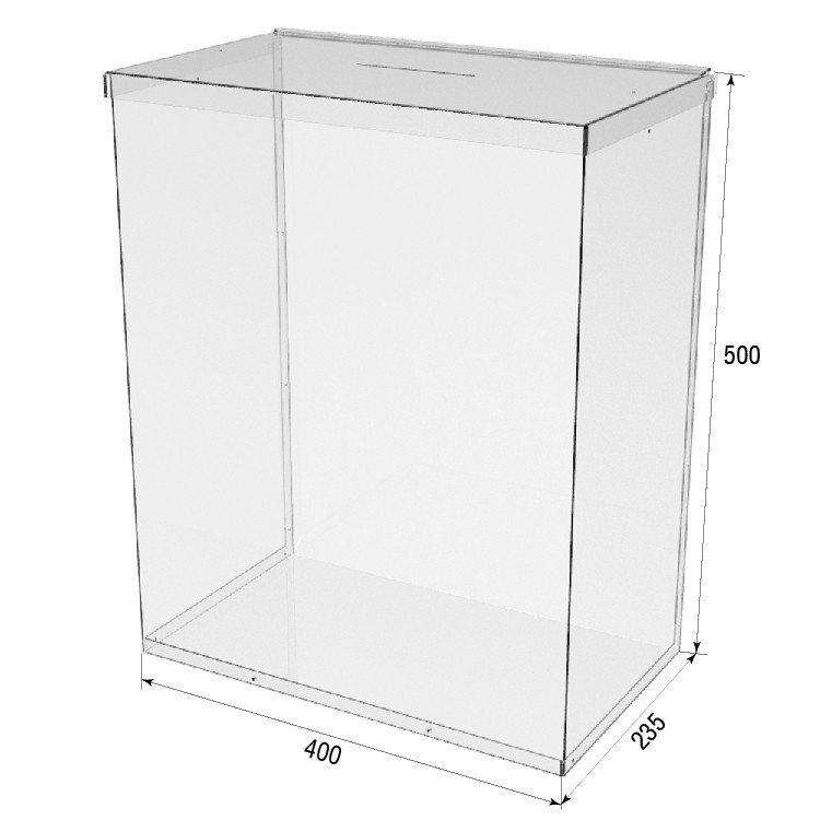 Ящик EKOSTAR без замка для пожертвований и сбора денег 400x235x500. Объем 47 литров Киев - изображение 4