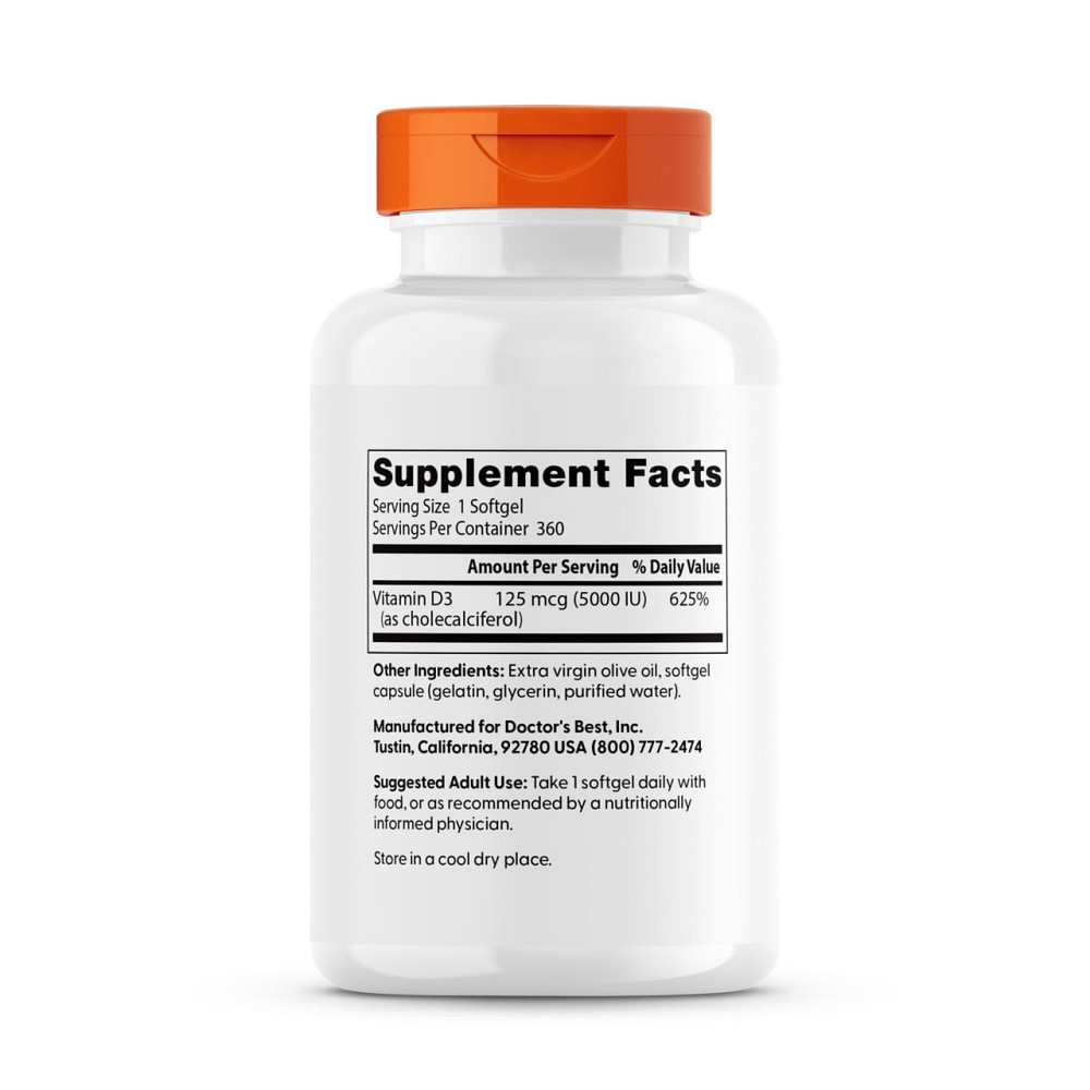 Вітамін Д3 5000 Doctors Best Vitamin D3 360 капс Київ - фото 2