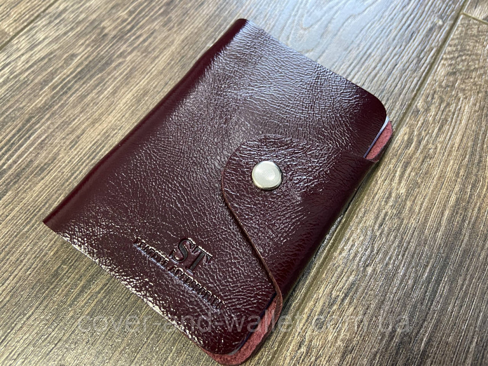 Маленька шкіряна візитниця для пластикових карток ST Leather Київ - фото 1