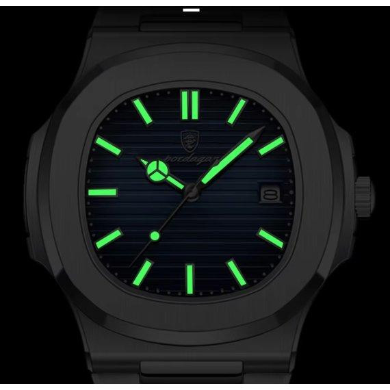 Мужские наручные часы Poedagar Great (Серебристые с синим) Винница - изображение 10