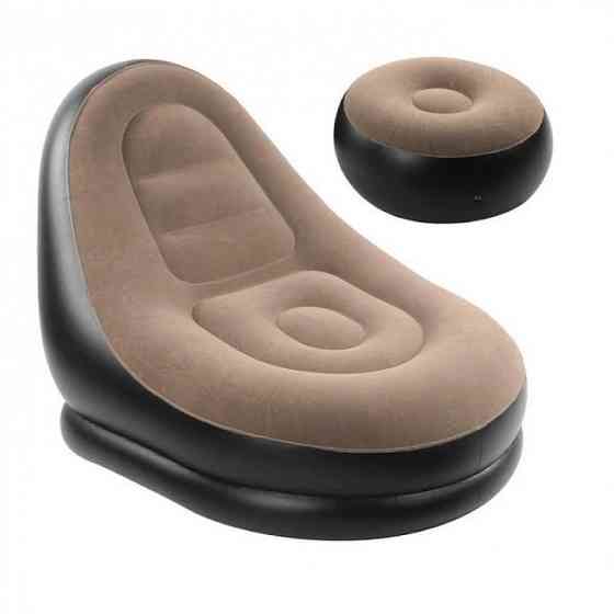 Надувное кресло с пуфом-подставкой для ног AIR SOFA 8783 пт Киев