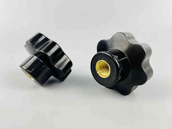 Наконечник важеля універсальний М10, D47 (чорний), латунна втулка різь внутрішня М10 Мукачево