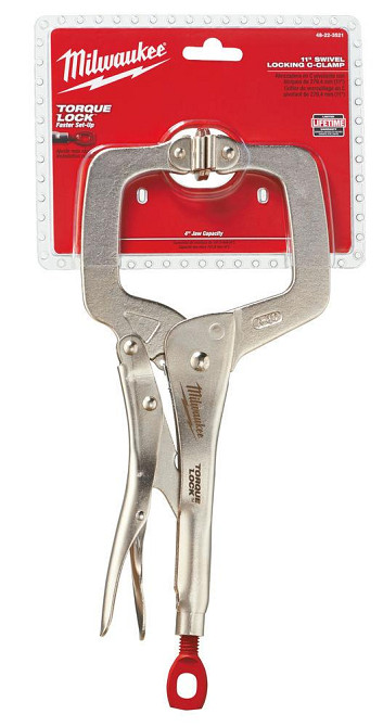 Затискач-струбцина тип С Torque Lock MILWAUKEE, 100х100мм (шарнірні губки), 280мм Одеса - фото 3