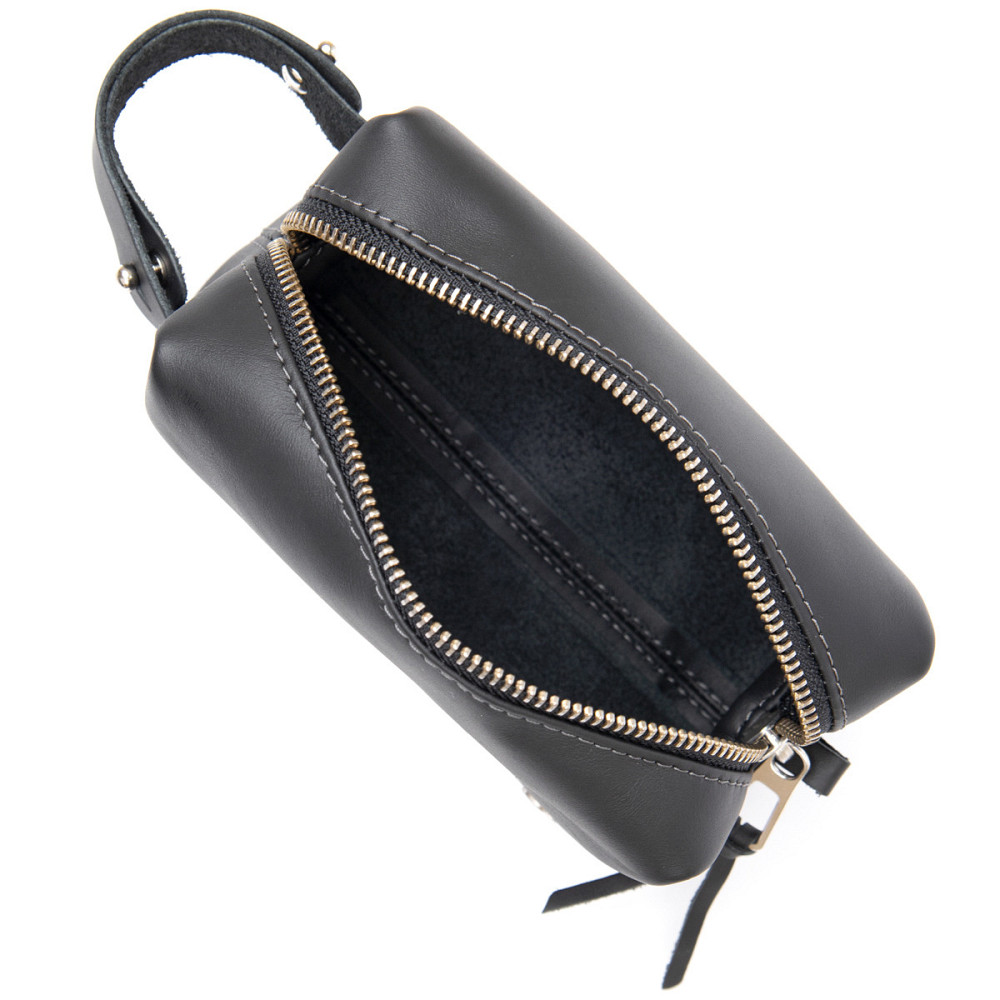 Кожаная косметичка для мужчин GRANDE PELLE 11507 Черный Киев - изображение 5