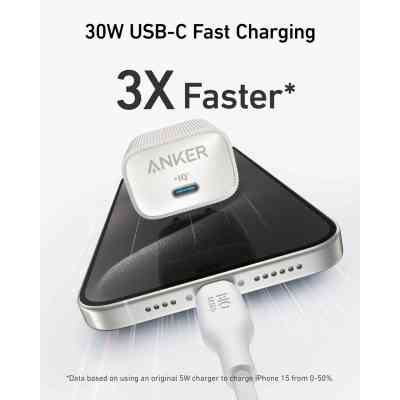 Зарядное устройство Anker PowerPort 511 Nano IV 30W USB-C White (A2337G21) Винница