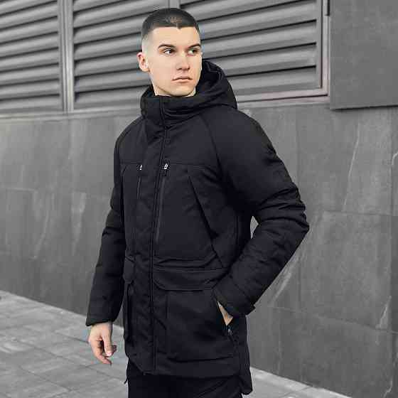 Парка чоловіча зимова з капюшоном Pobedov Seniora Udacha Gray Київ