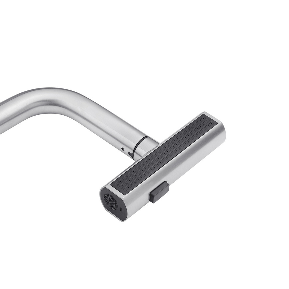 Змішувач для кухні з висувним виливом Kroner KRP Edelstahl Klassisch - ESG03918 сатин Київ - фото 8