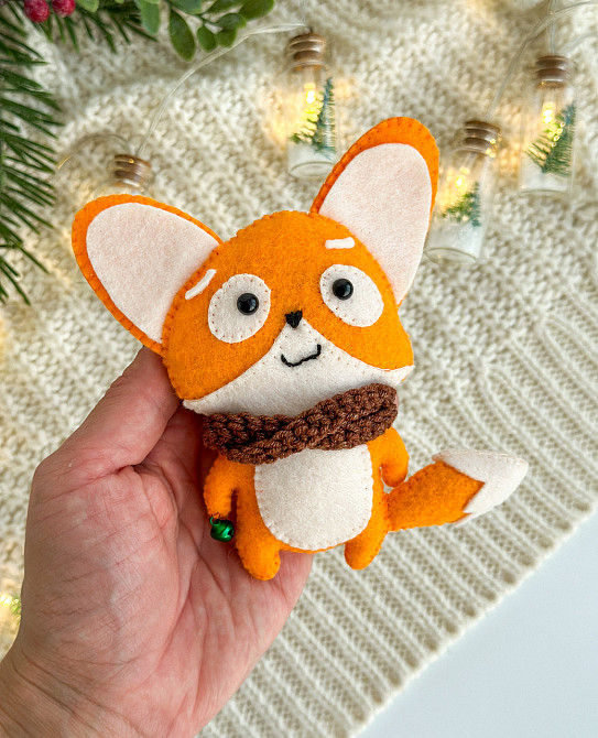 Новогодняя елочная игрушка из фетра ручной работы. Киев - изображение 5
