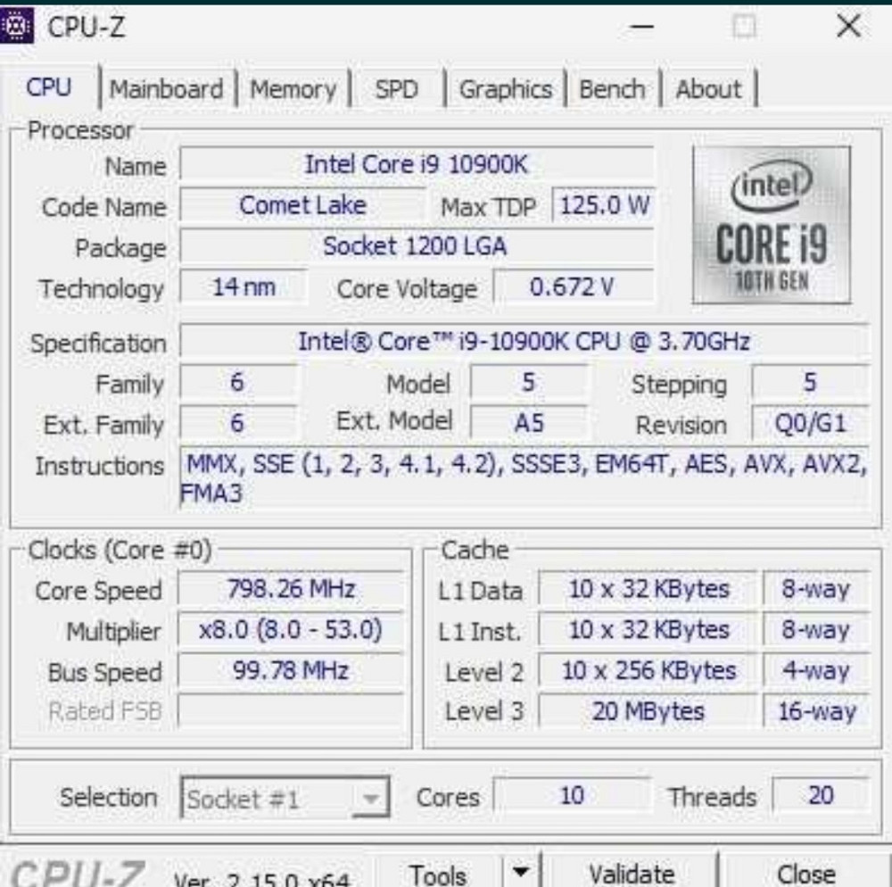 Процессор Intel Core i9-10900K Киев - изображение 1