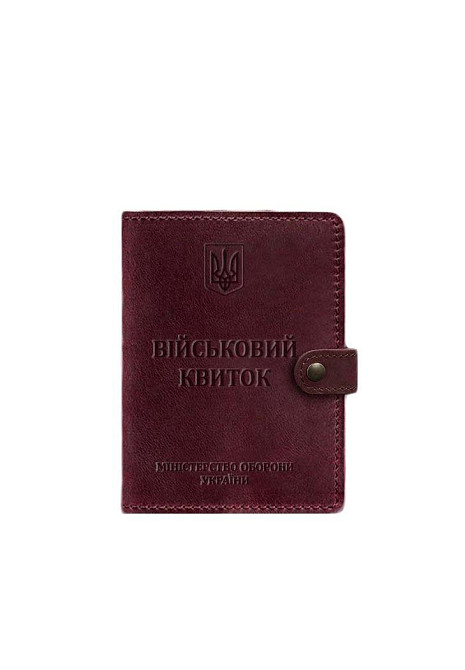 Шкіряна обкладинка портмоне для військового квитка 15.0 обкладинка на військовий квиток із застібкою, відділом для карт Одеса - фото 6