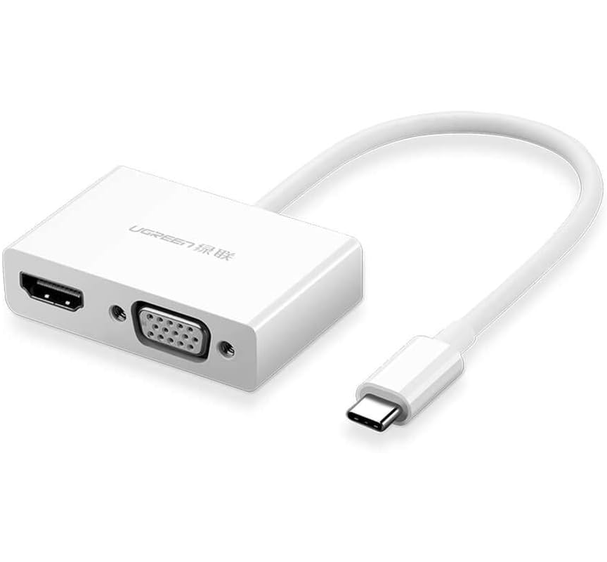 USB-хаб UGREEN USB Type C to HDMI + VGA Converter (White) Киев - изображение 1