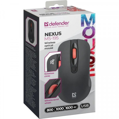 Мишка Defender Nexus MS195 Wireless Black (52195) Вінниця - фото 7