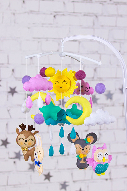 Музичний мобіль WoolyFox «Сонячні сни» з 35 мелодіями Київ - фото 1
