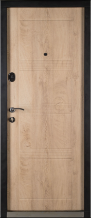 Двері вхідні Наші Двері РУБЕЖ Горизонт Сріз дерева коньячний/Зріз дерева ячмінний 960х2050 мм Київ