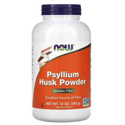 Трави Now Foods Подорожник, порошок з лушпиння насіння, Psyllium Husk Powder (NOW-05975) Вінниця