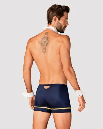 Еротичний костюм пілота Obsessive Pilotman set 2XL/3XL, боксери, манжети, комір з краваткою, окуляри Львов