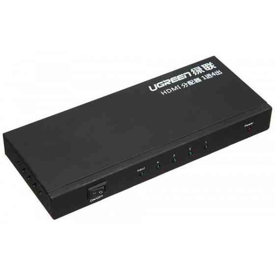 Сплітер HDMI 1.4 UHD 4K/30Hz 3D, HDCP,1080P 1*4 40202 UGREEN Чорний (40202) Київ