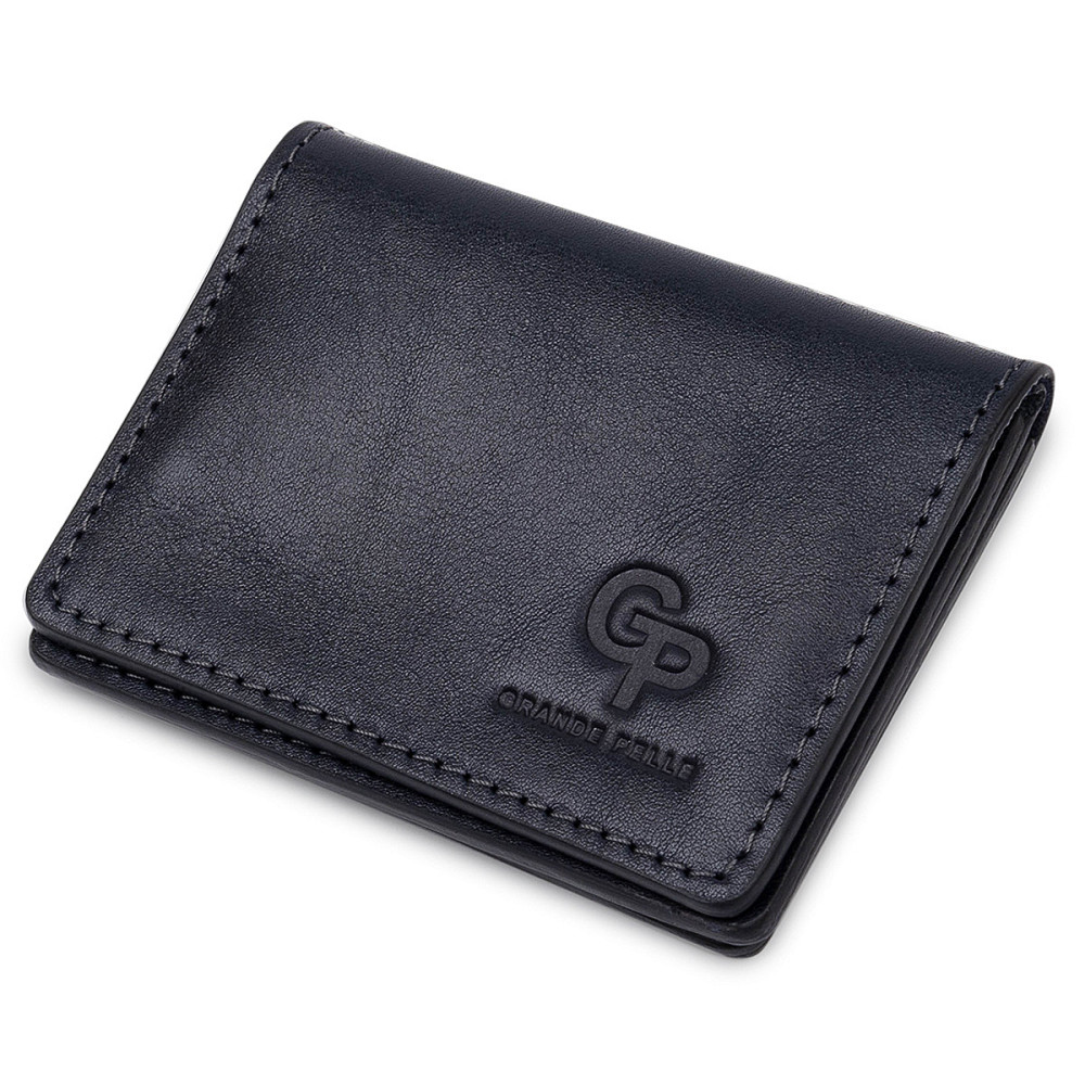 Кожаная обложка для прав GRANDE PELLE 11539 Синий Киев - изображение 1