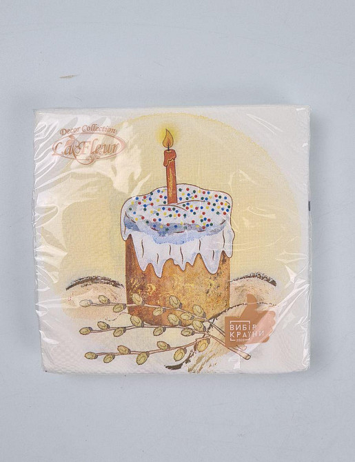 Пасхальная бумажная двухслойная салфетка (ЗЗхЗЗ, 16шт)  La Fleur 