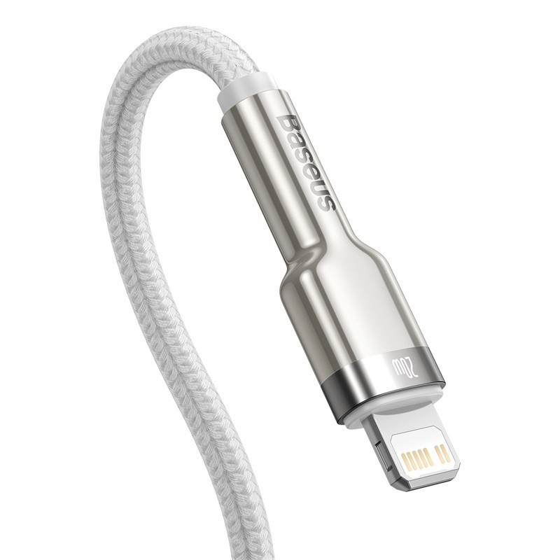 Кабель Baseus Cafule Series Metal Data Cable Type-C to iP PD 20W 2m White Одеса - фото 4