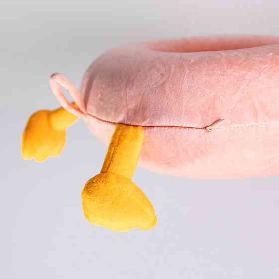 Розовая U-образная подушка для шеи Duck Киев