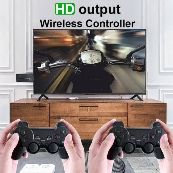 Ігрова приставка HDMI Game Stick Lite M8 з 10 000+ іграми, 2 бездротові джойстики, компактна і зручн Київ