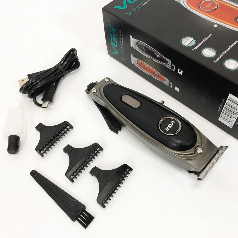 Машинка для стрижки волосся з мотором VGR V-263, Бездротовий тример для стрижки волосся WI-42 Львів - фото 13